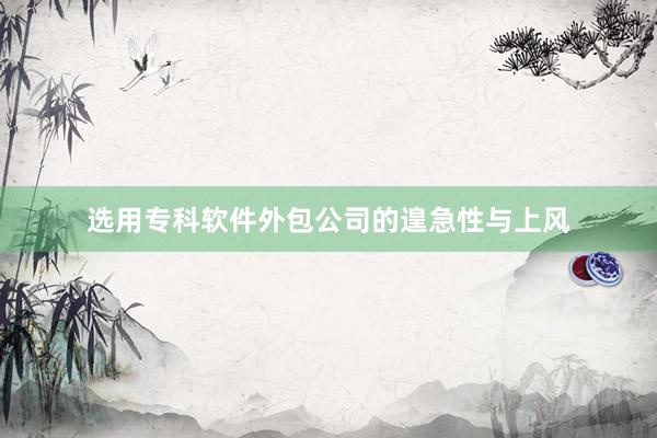 选用专科软件外包公司的遑急性与上风
